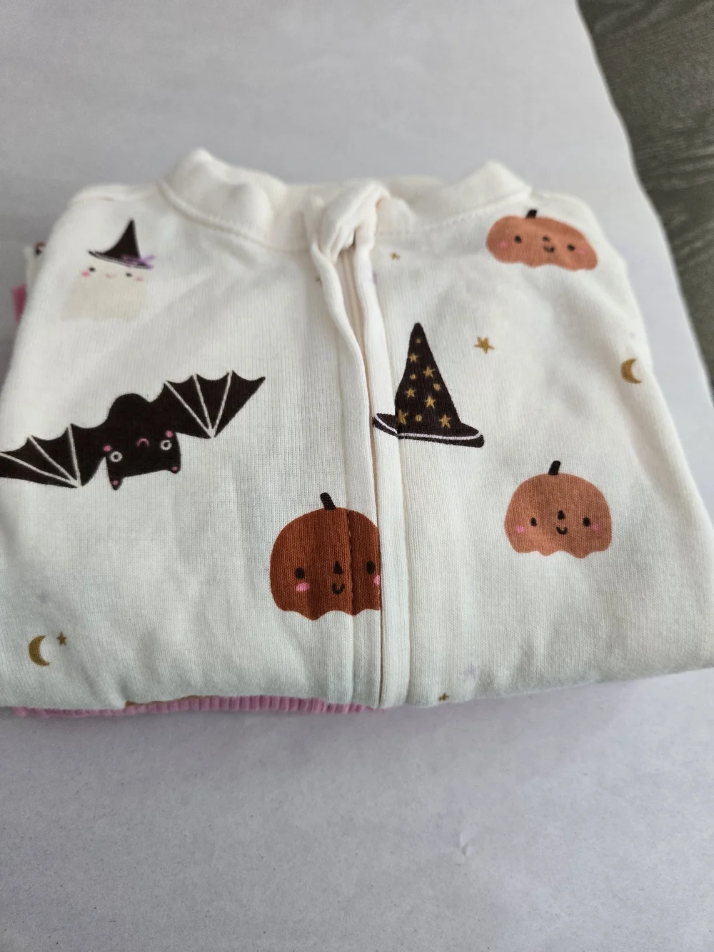NWT Old Navy Baby 0-3M Footed Pajamas 2 Pack Halloween Pink